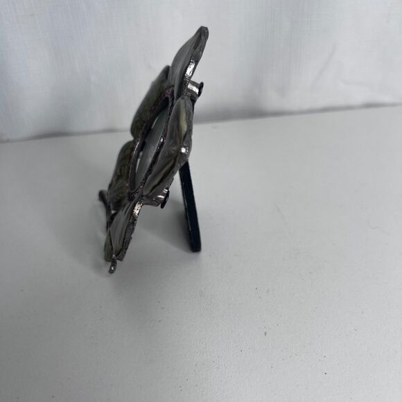 Twos Company Flower Photo Frame NEW Embellished Jeweltone 2x2 IN Artsy - Picture 4 of 5